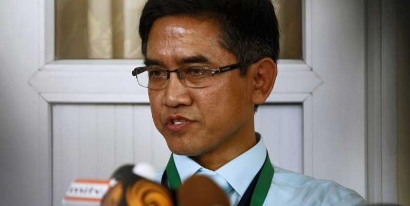 ချင်းအမျိုးသားတပ်ဦး၏ ဥက္ကဋ္ဌသစ် ပူးဇင်ကျံုး။ (ဓာတ်ပုံ- အီးပီအေ)