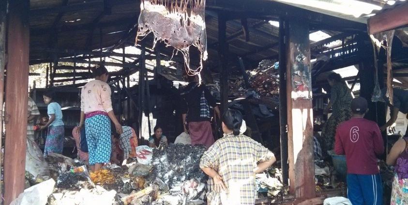 မီးလောင်ခံထားရသည့်ဈေးဆိုင်(MNA)