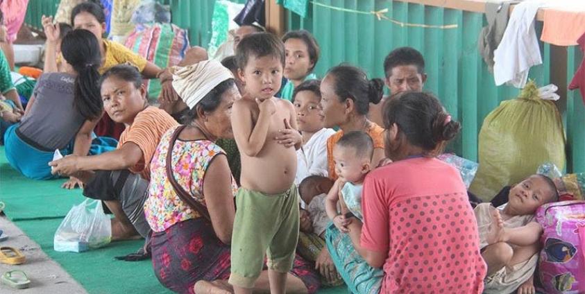 Refugees in Myaing Gyi Ngu. Photo: Thura/Mizzima