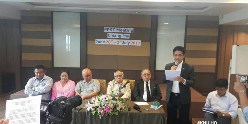 PPST ခေါင်းဆောင်များသတင်းစာရှင်းလင်းပွဲ-ဇူလိုင်လ ၂၀၁၇-ချင်းမိုင် (KNU HQ)