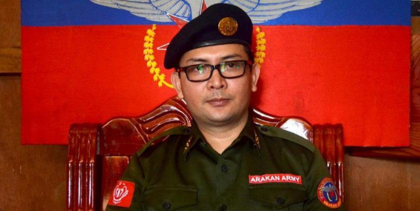 Maj. gen. Twan Mrat Naing commander in chief of the Arakan Army. Photo: Frontier Myanmar
