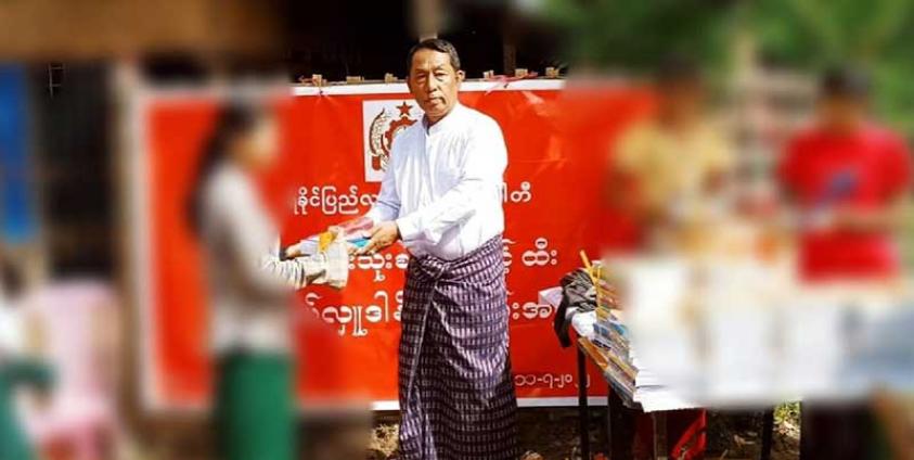 The ALP’s Lt-Col Khaing Paw Lin is seen in Sittwe.