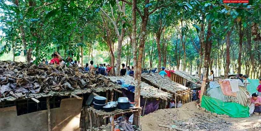 ရခိုင်ပြည်၊ အမ်းမြို့နယ်မှ အကူအညီလိုအပ်နေသည့် စစ်ဘေးဒုက္ခသည်များ။ ဓာတ်ပုံ- HDCO