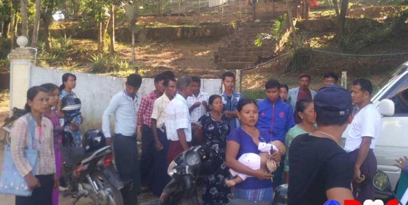 On the 10th day after being detained, the Tatmadaw transferred the detainees to Ann township police station where the families were allowed to meet them.