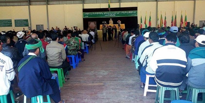 Over 4,000 attendees at a pro-NCA peace rally in Taunggyi on Friday (S.H.A.N.)