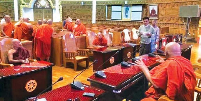 ကမ္ဘာ့ဗုဒ္ဓဘာသာ ငြိမ်းချမ်းရေး ညီလာခံအတွက် ကြိုတင်ပြင်ဆင်နေ။ photo - Myanma Alinn