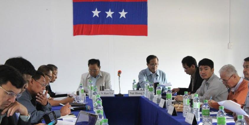 An emergency meeting of the UNFC’s central executive committee in Chiang Mai on 3 April.