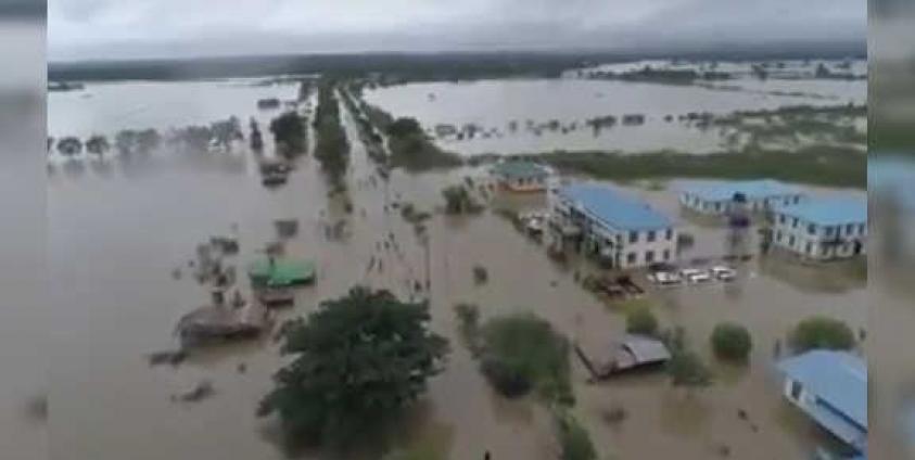 Flooding in Thaton (Photo: Internet)