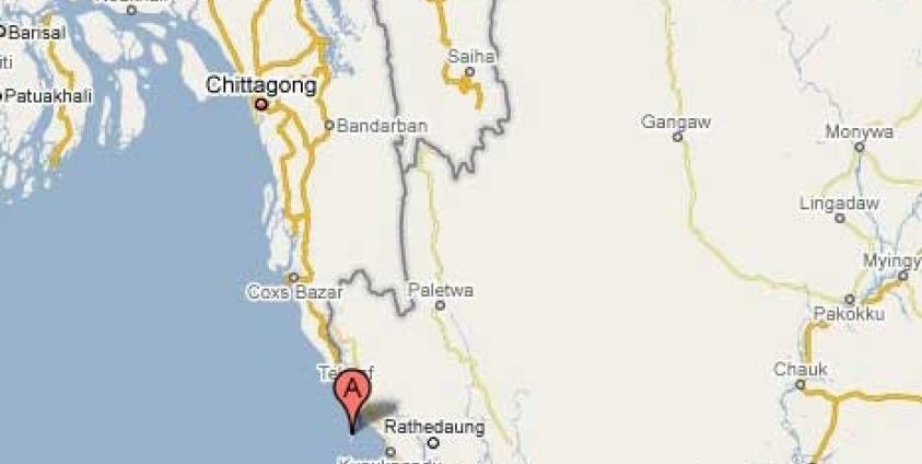 Map of the Bangladesh-Burma Border