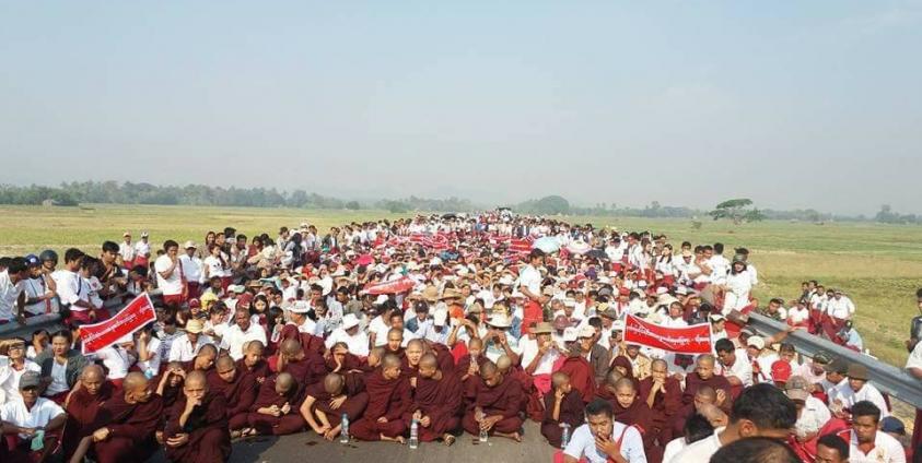 မတ်လ (၂) ရက်နေ့က ဒေသခံ (၃၀၀၀) ကျော်ဆန္ဒထုတ်ဖော်စဉ်(MNA)