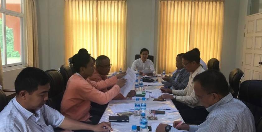 A meeting of the Complaint and Appeal Letter Review and Assessment Committee. (photo: Aung Kyaw Thu/ Facebook)