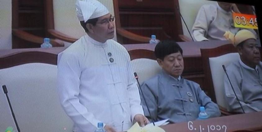  ပြည်ထောင်စုကြံ့ခိုင်ရေးနှင့်ဖွံ့ဖြိုးရေးပါတီမှ ပျော်ဘွယ်မြို့နယ် ပြည်သူ့လွှတ်တော်ကိုယ်စားလှယ် ဦးသောင်းအေး(ဓာတ်ပုံ- မဇ္ဈိမ)