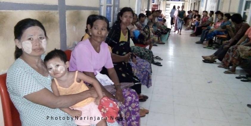 ပြင်ပအရေးပေါ်ဌာနတွင် ဇူလိုင်လ ၁၅ ရက်နေ့တွင် လူနာများကို တွေ့ရှိရစဉ်