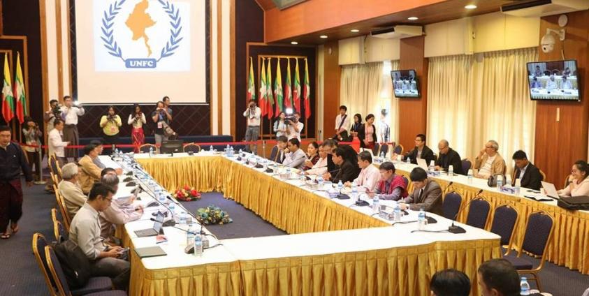 The sixth meeting of the Peace Commission and the United Nationalities Federal Council (UNFC) (Photo – NRPC)