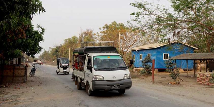 ကျောက်ဖြူမြို့၊ ကျောက်တစ်လုံး လုံခြုံရေးဂိတ်ကို ၂၀၂၁ ခုနှစ် မတ်လအတွင်းက တွေ့ရစဉ်။