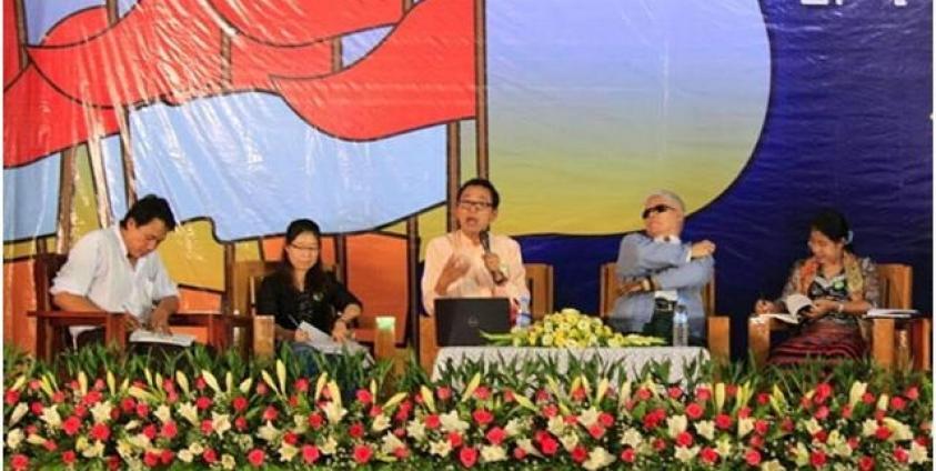 ဒုတိယအကြိမ် NNER ညီလာခံကို ရန်ကုန်မြို့ ကြည့်မြင်တိုင် မျက်မမြင်ကျောင်းတွင် ဇွန် ၁၈ ရက်က ကျင်းပစဉ်။ ဓာတ်ပုံ-NNER Facebook