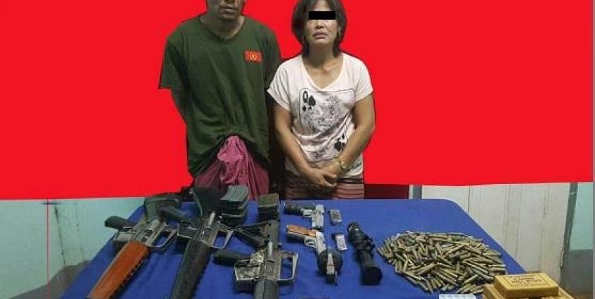  နေအိမ်တွင် လက်နက်နှင့် မူးယစ်ဆေးဝါးဖမ်းဆီးရမိသူ(ရဲဇာနည်)