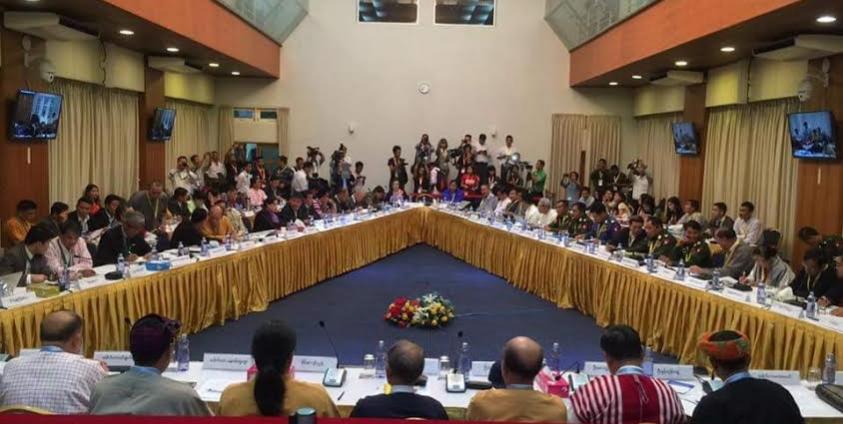 The framework for political dialogue meeting in Rangoon (Photo – Hla Maung Shwe’s Facebook)