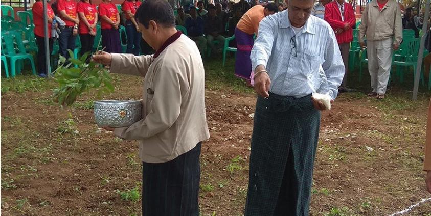 ၈၈၈၈ မော်ကွန်းကျောက်တိုင်တည်ထားရန် လျာထားသောမြေနေရာ(ဓါတ်ပုံ-မော်ကွန်းကျောက်တိုင်ဖြစ်မြောက်ရေးကော်မတီ)