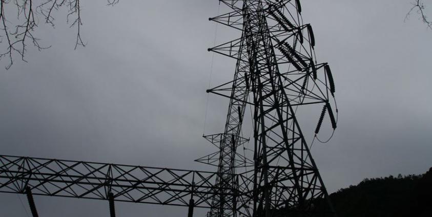 Electric power pylon at Biluchaung Hydropower Station in Kayah State, Myanmar. Photo: Ye Min/Mizzima