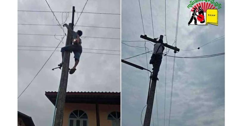 ၁ ယူနစ် ၃၅ ကျပ်တန် မီးကြိုးများကို ကုမ္မဏီမှ တက်ဖြတ်နေစဉ်