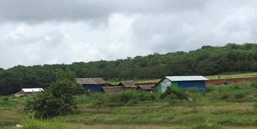 Members of the former Independent Mon National Restoration Force, a small militia, say they were given the Ah Baw Village plot to settle on. (Photo – Nai Thet)