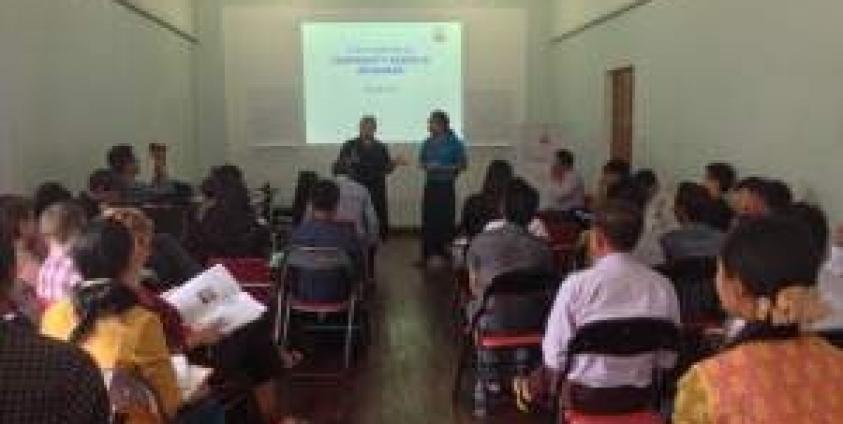 Trainers and participants during the workshop at the French Institute (Photo: IMNA).