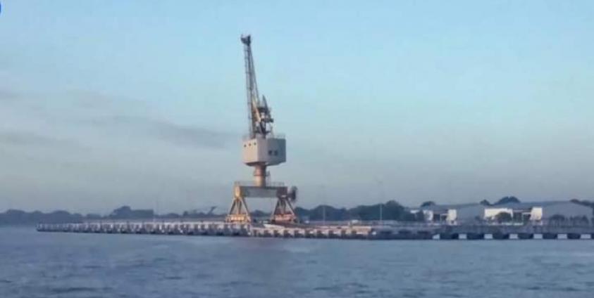 စစ်တွေမြို့ရှိ စီမံကိန်းပါ ဆိပ်ကမ်းအားတွေ့ရစဉ်။ (ဓာတ်ပုံ - DMG)