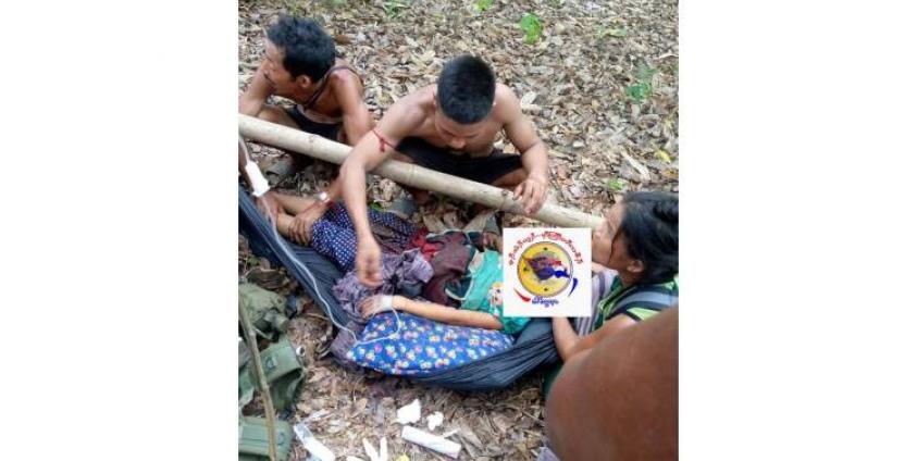 တိုက်ပွဲဖြစ်စဉ်များကြောင့် ဒေသခံအချို့ထိခိုက်ခဲ့ပြီး နေအိမ်များပျက်စီးခဲ့စဉ်။(ဓာတ်ပုံ - KNU တပ်မဟာ(၅) မူတြော်ခရိုင်)