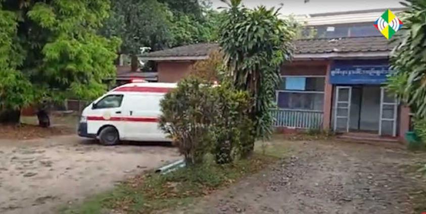 Photo - First Covid-19 positive patient no.144 transferred to Myitkyina public hospital on April 25, 2020.