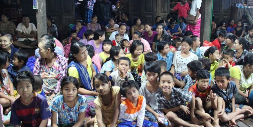 Flood victims in the Karen State
