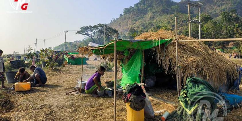 ပုဏ္ဏားကျွန်းမြို့နယ်အတွင်းက စစ်ဘေးရှောင်များအား ဇန်နဝါရီလကုန်ပိုင်းက တွေ့ရစဉ်။