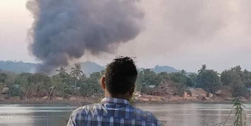 ၂၀၂၀ ခုနှစ်က တင်းမကျေးရွာရှိ နေအိမ် ၁၀၀ကျော် မီးရှို့ခံရပုံ