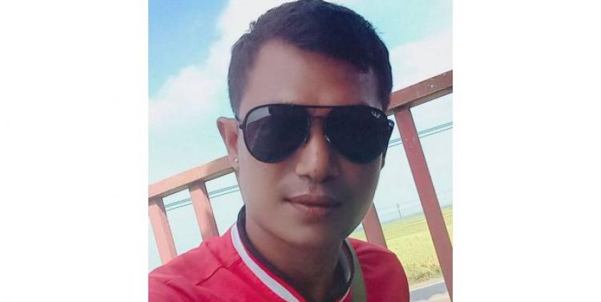 မြန်မာစစ်တပ်က ဖမ်းဆီးသွားသည့် ဒေသခံနှစ်ဦးအနက် ကိုအောင်ဇော်ဝင်းကို တွေ့ရစဉ်။ ဓာတ်ပုံ-ပေးပို့