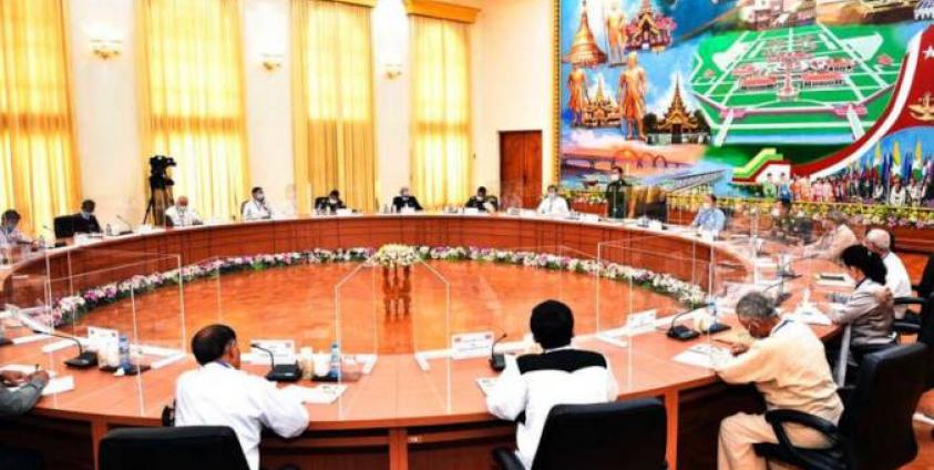 ၂၀၂၀ ခုနှစ် ဩဂုတ်လက ပြုလုပ်ခဲ့သော စစ်တပ်ကာကွယ်ရေးဦးစီးချုပ်နှင့် နိုင်ငံရေးပါတီများတွေ့ဆုံပွဲပုံ