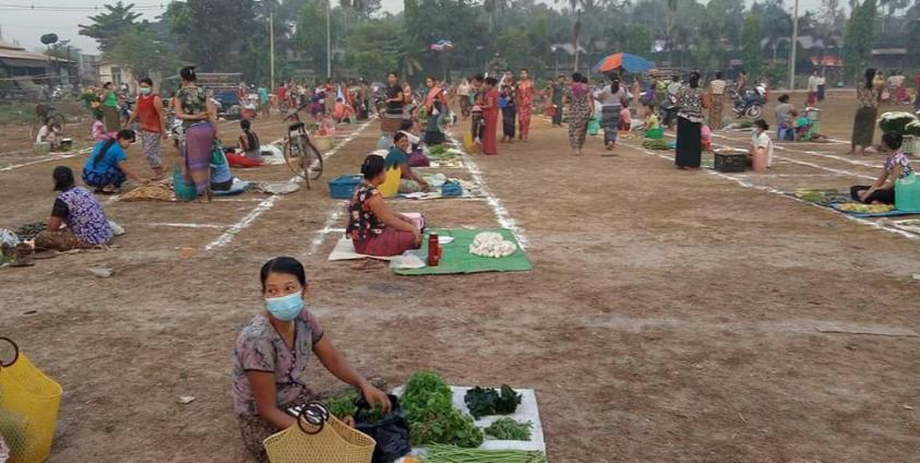 ကမာဝက်မြို့ ဟင်းသီးဟင်းရွက်ယာယီဈေး (MOI)