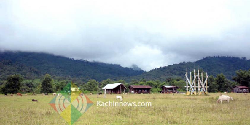 Kasung village in the area controlled by Kachin Independence Organization in Mogaung township, Kachin State, northern Burma.
