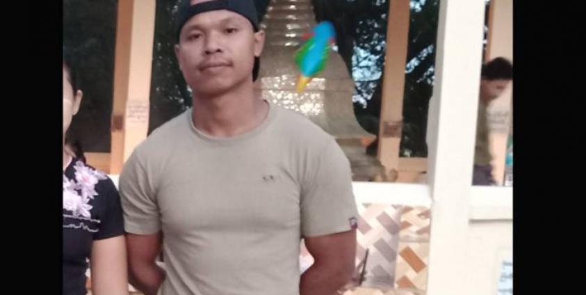 ဖမ်းဆီးခံရသည့် ကိုမောင်တင်ထွန်း။ ဓာတ်ပုံ - ပေးပို့