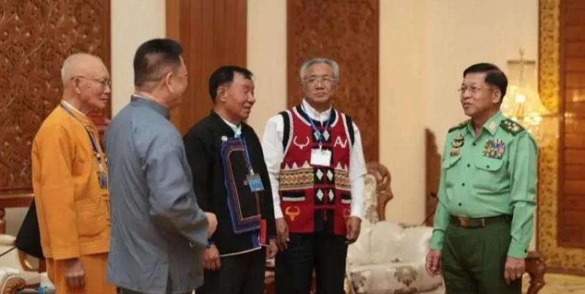 စစ်ခေါင်းဆောင်နှင့် UWSA၊ NDAA၊ SSPP/SSA ခေါင်းဆောင်များ ၂၀၂၂ ခုနှစ်အတွင်း နေပြည်တော်၌ တွေံဆုံခဲ့စဉ်။