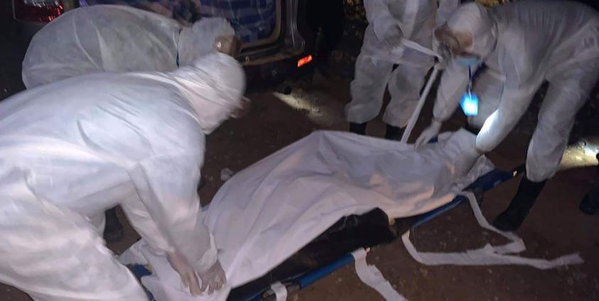 Dead Body of timber trafficker at Tachileik ( Photo by တာချီလိတ် နာရေးလူမှုကူညီရေး အသင်း)