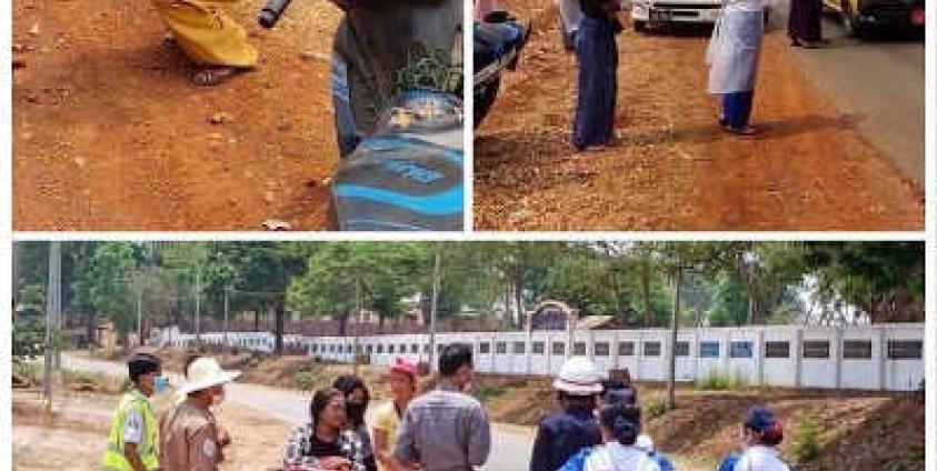 Namlan Media/ မြို့ဝင်၊ထွက်တွင် စစ်ဆေးနေပုံ