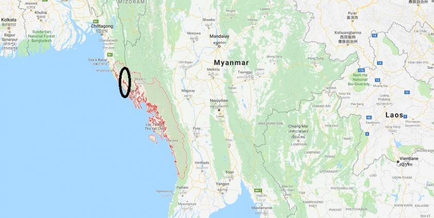 ရခိုင်ပြည်နယ် မောင်တောမြို့နယ် (photo: Google Map)