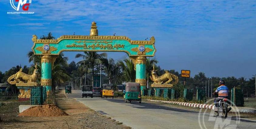 မောင်တောင်မြို့ဝင်တစ်နေရာကို ၂၀၂၁ ခုနှစ်အတွင်းက တွေ့ရစဉ်။