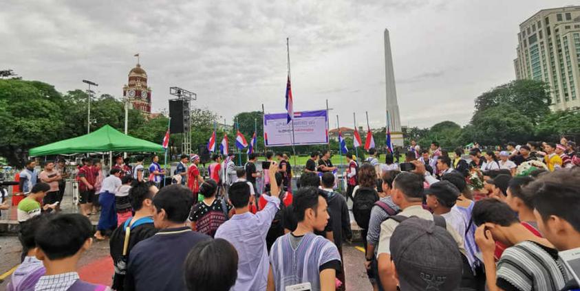 Photo- ရန်ကုန်မြို့လယ်မှာ ကျင်းပသည့်ကရင့်အာဇာနည်နေ့အခမ်းအနား(Thet Swe Win)