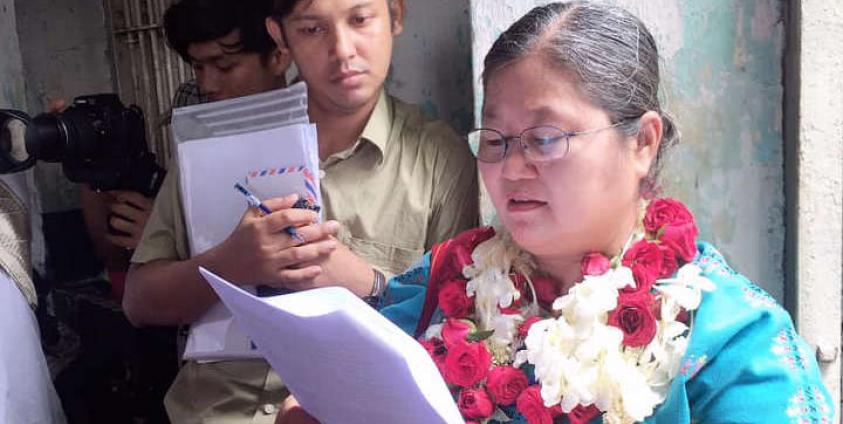 Daw Ohn Hla, chairperson of Karen Women Union (Photo: Daw Ohn Hla)