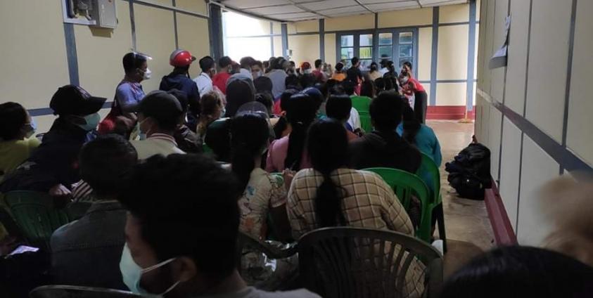 ရေးမြို့ထွေအုပ်ရုံး ၁-၈-၂၀၂၁ ကာကွယ်ဆေးထိုးမှုမြင်ကွင်း (MNA)