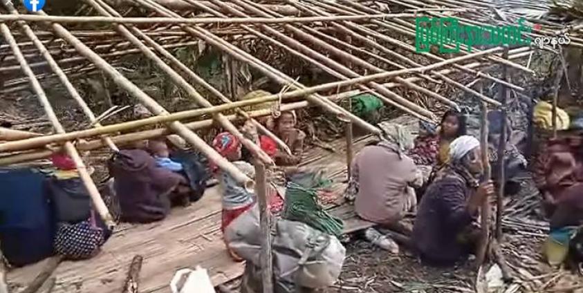 ထွက်ပြေးတိမ်းရှောင်နေရသည့် ဒေသခံပြည်သူများ