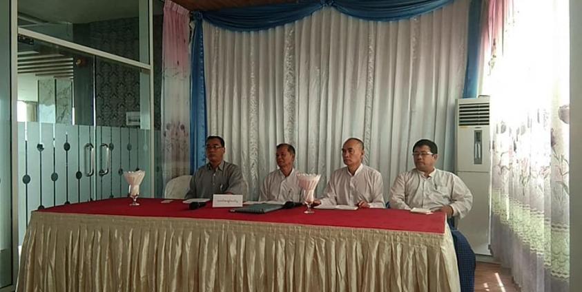 Press conference of the two Mon parties and 21-member Mon representative party (Photo – Facebook)