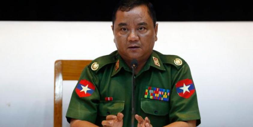 Myanmar Army spokesman Brigadier General Zaw Min Tun. Photo: EPA Myanmar Army spokesman Brigadier General Zaw Min Tun. Photo: EPA
