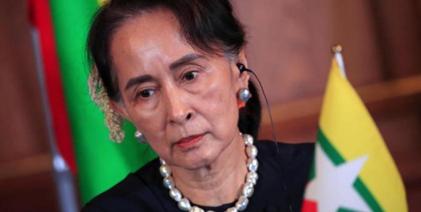 Myanmar's State Counsellor Aung San Suu Kyi attends the joint press announcement of the Japan-Mekong Summit Meeting at the Akasaka Palace State Guest House in Tokyo, Japan, 09 October 2018. Photo: EPA